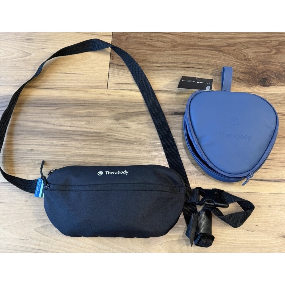Therabody x United Airlines Travel Amenity Kit Belt Bag & Zipper Case